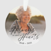 常に私たちのハート写真記念記念キープサケ オーナメント (正面)