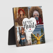 常に私たちのハート |メモリアル4フォトコラージュ フォトプラーク (正面)