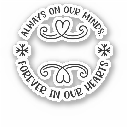 常に私たちの心で、永遠に私たちのハートblack.p シール (正面)