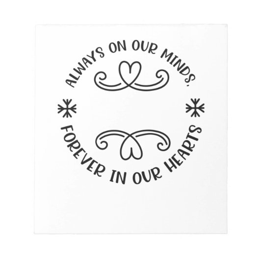 常に私たちの心で、永遠に私たちのハートblack.p ノートパッド (正面)