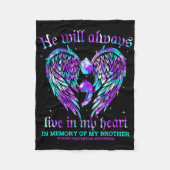 常に私のハートで私の兄の自殺の予防A フリースブランケット (正面)