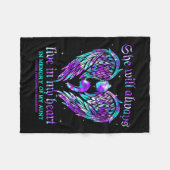 常に私のハートで私の叔母の自殺予防の戦争 フリースブランケット (正面(横))