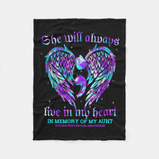 常に私のハートで私の叔母の自殺予防の戦争 フリースブランケット