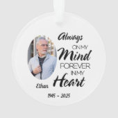 常に私のハートで私の心カスタム オーナメント (裏面)