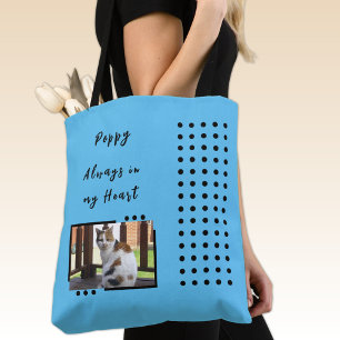 常に私のハートで2 photo pet lover blue トートバッグ