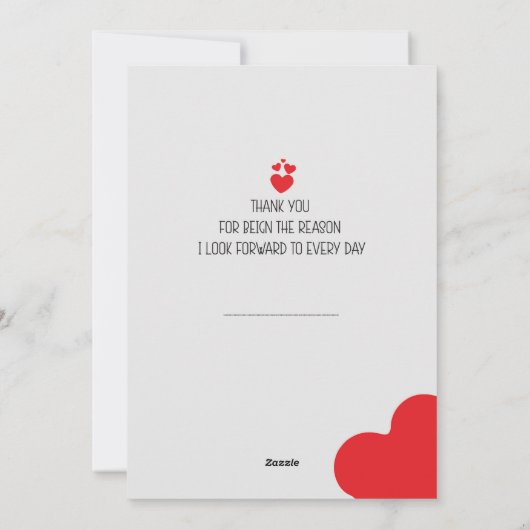 常に私のハートバレンタインデーのカード シーズンカード (裏面)