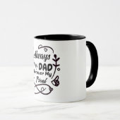 常に私のパパ永遠に私の友人引用文父の日 マグカップ (正面右)