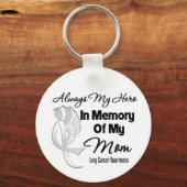 常に私のヒーローの母 – 肺がん キーホルダー (正面)