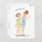 常に私の友最高の人 ポストカード (正面/裏面)