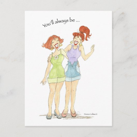 常に私の友最高の人 ポストカード (正面)