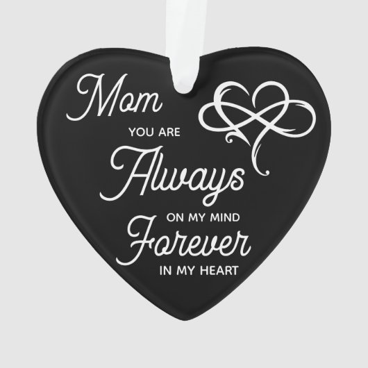 常に私の心に永遠に私のハートフォトママ オーナメント (裏面)