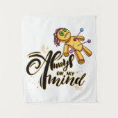 常に私の心に面白いハロウィーンブードゥー人形 タペストリー (正面)