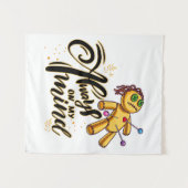 常に私の心に面白いハロウィーンブードゥー人形 タペストリー (正面(横))