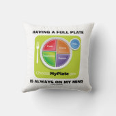 常に私の心のプレートグループに完全な食品を持っている クッション (裏面)