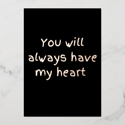 常に私の心はあなたのものよ 箔シーズンカード (正面)