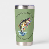 常に私の最初と愛の素晴らしパパ – 緑 保温保冷タンブラー (正面)