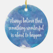 常に素晴信じらしいもの感動的 セラミックオーナメント (裏面)