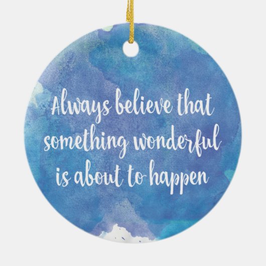 常に素晴信じらしいもの感動的 セラミックオーナメント (裏面)