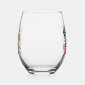 常に紫前向き黄 ステムなしワイングラス (右)