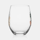 常に紫前向き黄 ステムなしワイングラス (左)