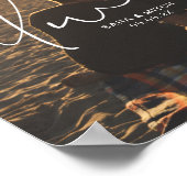 常に結婚式の写真ポスター看板 名前と日付 ポスター (角)