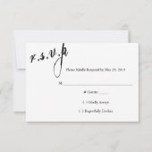 常に結婚式の出欠確認カードを決定しました 招待状 (正面)