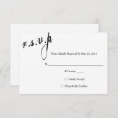 常に結婚式の出欠確認カードを決定しました 招待状 (正面/裏面)