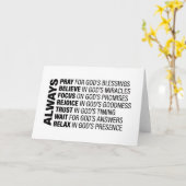 常に美的キリスト教の引用文神の芸術ゴスペル カード (黄色い花)