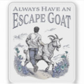 常に脱出ヤギを持っている シール (正面)