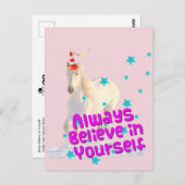 常に自信じ身のトラフィックCone Unicorn馬 ポストカード (正面/裏面)