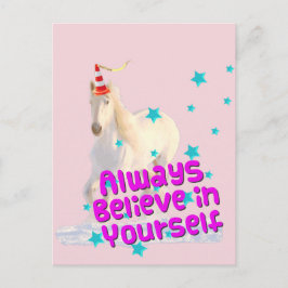常に自信じ身のトラフィックCone Unicorn馬 ポストカード