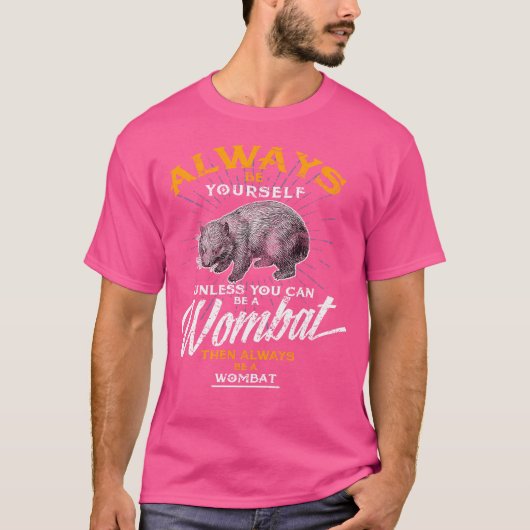 常に自分がウォンバット動物園好きになれる Tシャツ (正面)