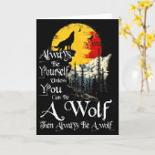 常に自分であれ、ただし狼になれるなら月に向かって遠吠え カード (黄色い花)