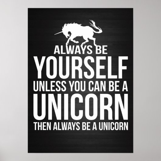 常に自分でいなさい。ユニコーンになれないなら。 ポスター (正面)