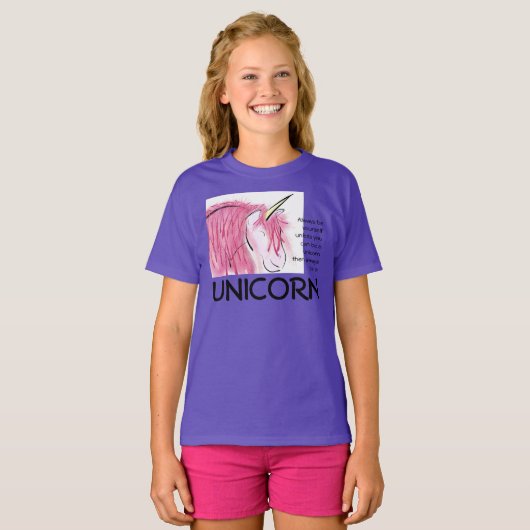 常に自分でいること3/4ティーガール Tシャツ (正面フル)