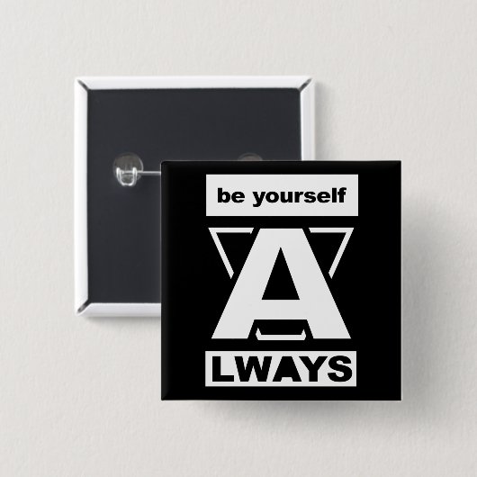 常に自分でやる気を起こさせる引用文 缶バッジ (正面&裏面)