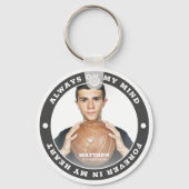 常に自分のハートモダンシンプルのカスタム写真 キーホルダー (正面)