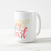 常に自分のハート コーヒーマグカップ (正面右)