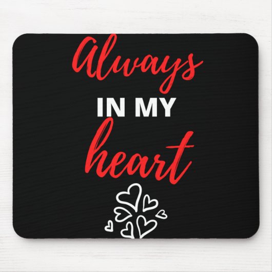 常に自分のハート マウスパッド (正面)