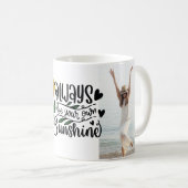 「常に自分の太陽の光を照らす」 2カスタム枚 コーヒーマグカップ (正面右)