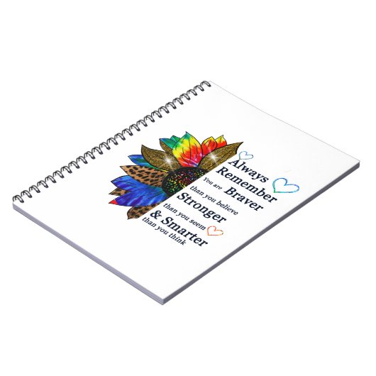 常に自分より勇敢であることを覚信じえる ノートブック (左側)