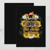 常に自分らしくあれ。ただし、フラミンゴになれるならば。 招待状 (正面/裏面)