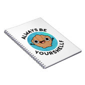 常に自分らしく ポジティブ シェル パン ノートブック (右側)