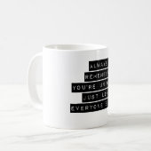 常に自分を覚えユニークる コーヒーマグカップ (正面左)