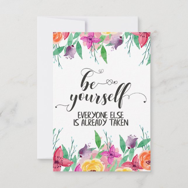 常に自分信じの引用文 (正面)