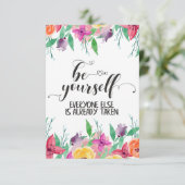 常に自分信じの引用文 サンキューカード (スタンド正面)