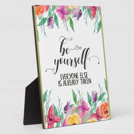 常に自分信じの引用文 フォトプラーク (側面)