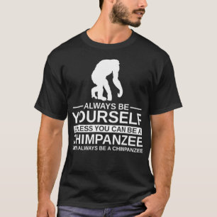 常に自分自身のチンパンジーのギフト男性へ女性M Tシャツ