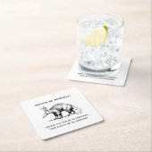 常に自分自身またはアールダークおもしろい スクエアペーパーコースター (インサイチュ)