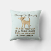 常に自分自身Chihuahuaブルー クッション (裏面)